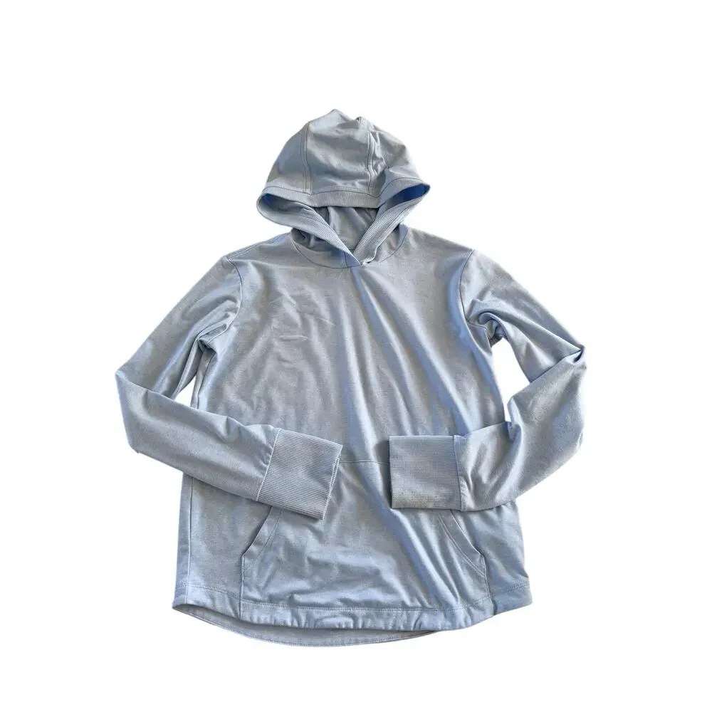 Athleta Girl Uptempo Hooded Top Light Blue Pullover Hoodie M (8-10)